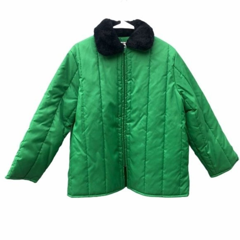 NWOT Haband for Her Vintage quilted Coat green 16